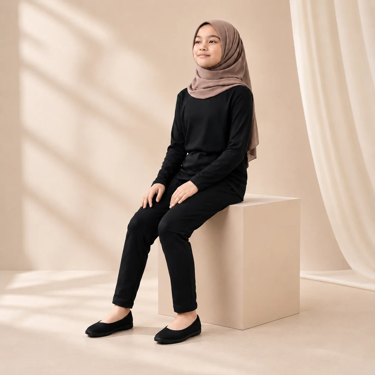 one set anak perempuan manset legging | Setelan Anak lejiing inner Anak Warna Hitam