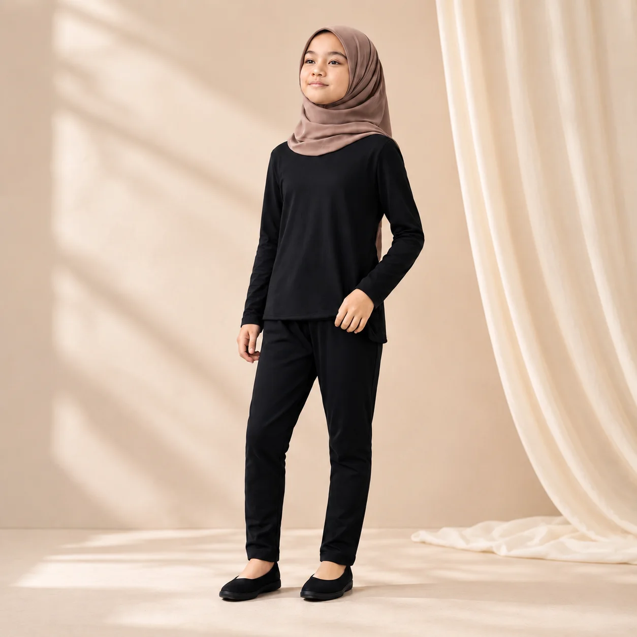 one set anak perempuan manset legging | Setelan Anak lejiing inner Anak Warna Hitam