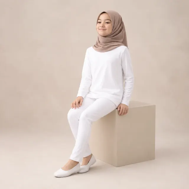 Baju Setelan Manset Legging Anak 1–9 tahun Warna Putih - Pakaian Anak Yasta Fashion