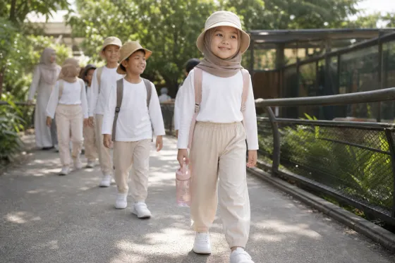 Outfit Anak untuk Kunjungan Sekolah ke Kebun Binatang: Nyaman Berjalan, Siap Cuaca Terik, dan Mudah ke Toilet