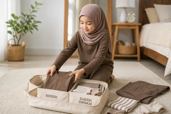 Sistem Dua Kantong untuk Pakaian Anak saat Menginap di Rumah Kakek-Nenek