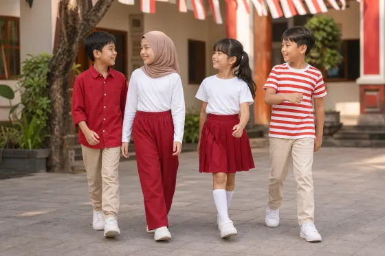 Ide Padu Padan Anak untuk Foto Kelas Bertema Merah Putih: Tidak Harus Seragam dari Kepala sampai Kaki