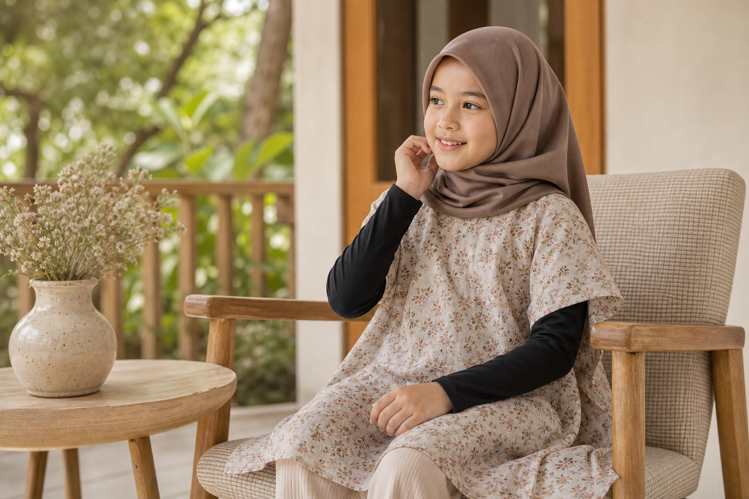 Manset Anak sebagai Inner di Bawah Tunik: Cara Memilih Warna dan Panjang yang Proporsional