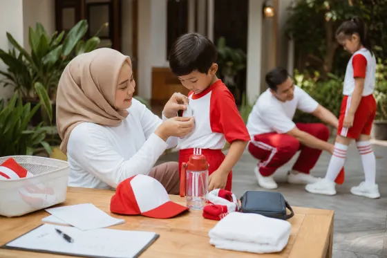 Memberi Label Nama pada Pakaian dan Atribut Lomba 17-an Anak agar Tidak Tertukar