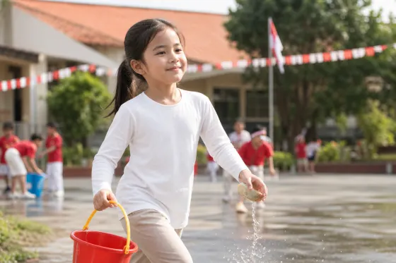 Outfit Anak untuk Lomba Estafet Air 17-an: Nyaman Saat Basah dan Praktis Diganti