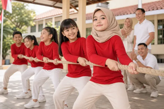 Pakaian Anak untuk Lomba Tarik Tambang 17-an: Nyaman Bergerak dan Tidak Mudah Tersangkut