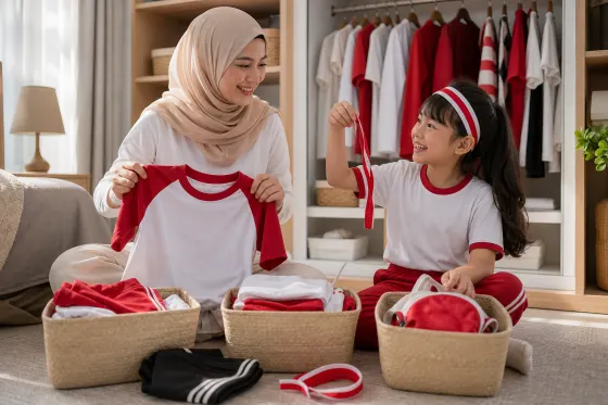 Mengajak Anak Menentukan Prioritas Pakaian untuk 17-an: Bedakan yang Wajib, Cadangan, dan Boleh Dipinjam
