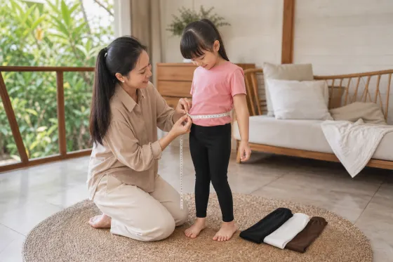 Anak Berada di Antara Dua Ukuran Legging: Pilih yang Mana agar Pinggang Tetap Pas dan Gerak Tidak Terbatas?