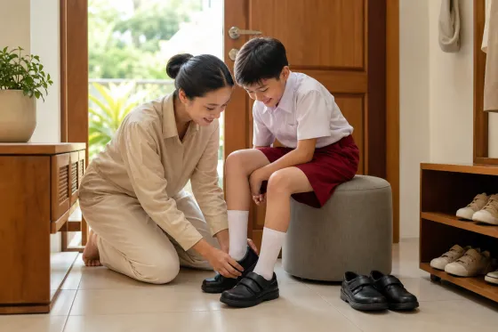 Sepatu Sekolah Anak saat Kemarau: 5 Cek agar Nyaman untuk Jalan, Upacara, dan Ekskul