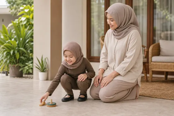 Sebelum Memakai Setelan Baru, Ajak Anak Melakukan 5 Gerakan Cek Nyaman di Rumah