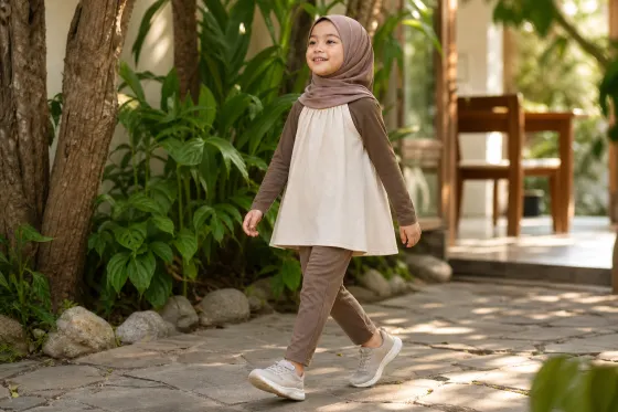Setelan Manset dan Legging Cokelat Anak: 3 Padu Padan untuk Main Pagi, Jalan Sore, dan Kunjungan Keluarga