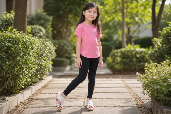 Outfit Anak Perempuan untuk Kelas Kreatif: Atasan Motif dan Legging Polos yang Nyaman