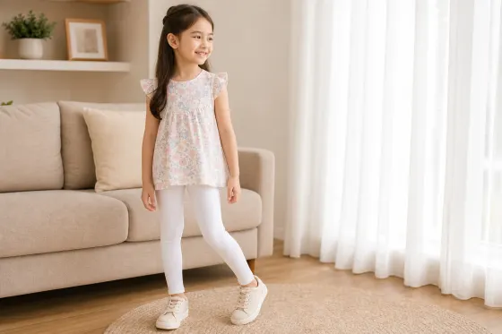 Legging Putih Anak dan Atasan Bermotif: 3 Prinsip Padu Padan agar Outfit Tetap Rapi