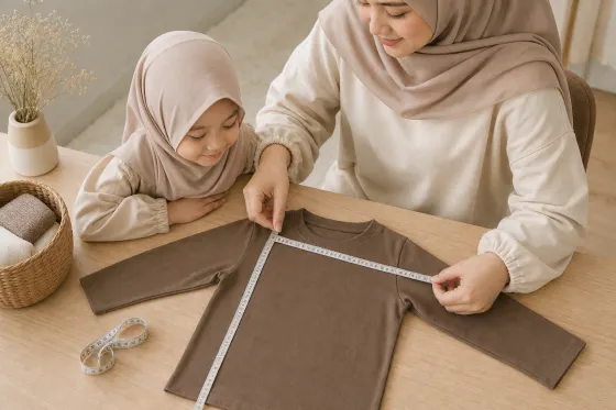 Cara Mengukur Manset Anak di Rumah: Lebar Dada, Panjang Baju, dan Panjang Lengan