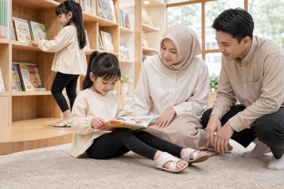 Outfit Anak untuk ke Perpustakaan atau Toko Buku: Nyaman Duduk di Lantai, Tetap Rapi saat Pulang