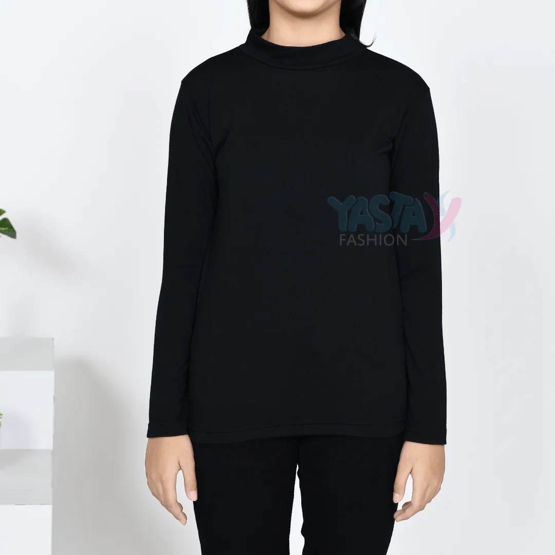 Baju Manset Lengan Panjang Premium Anak Remaja Hitam Usia 10-15 Tahun