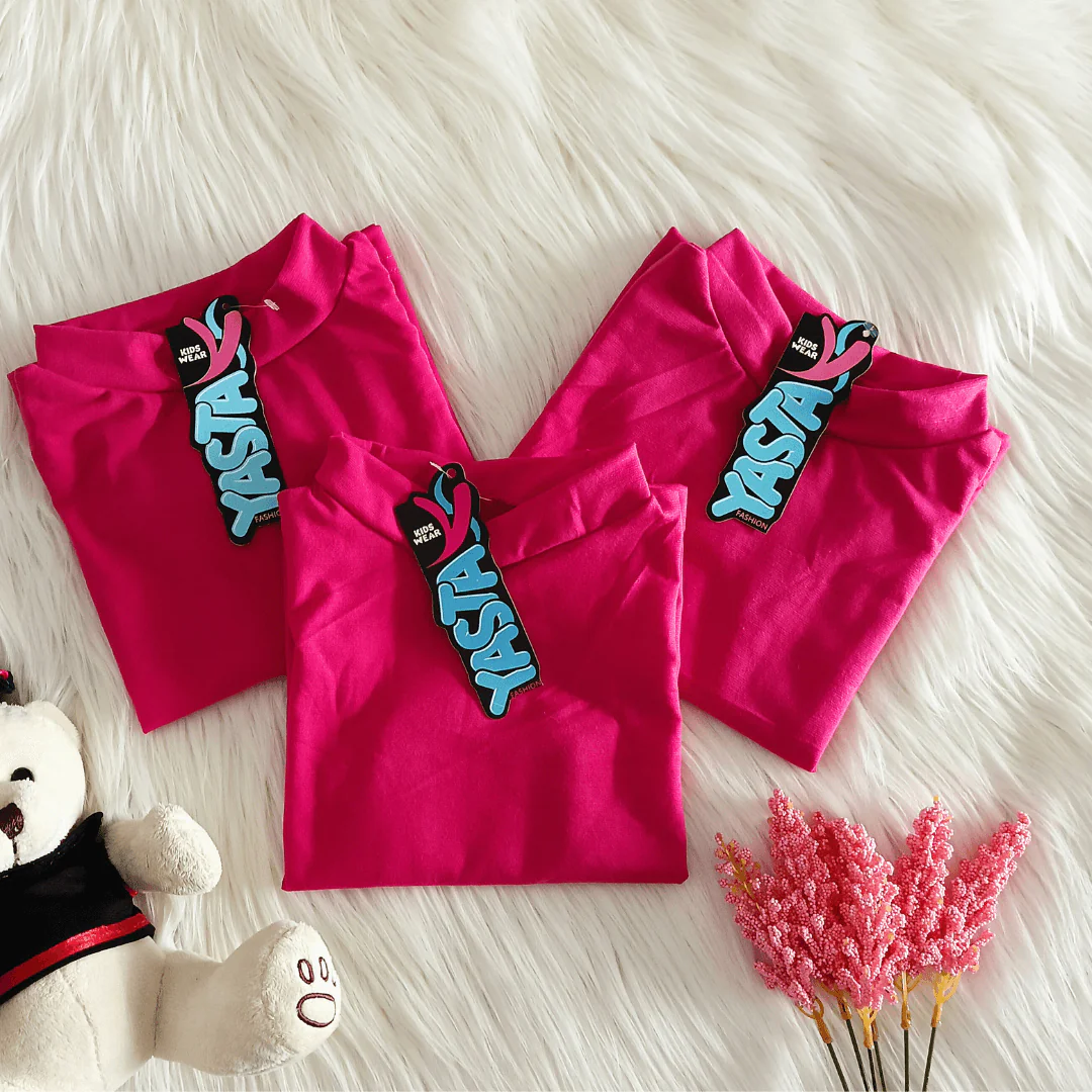 Manset Anak Perempuan Warna Pink 1-8 tahun Lengan Panjang