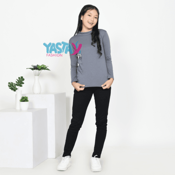 Baju Manset Lengan Panjang Anak Remaja Abu-abu Usia 10-15 Tahun – Yasta Fashion