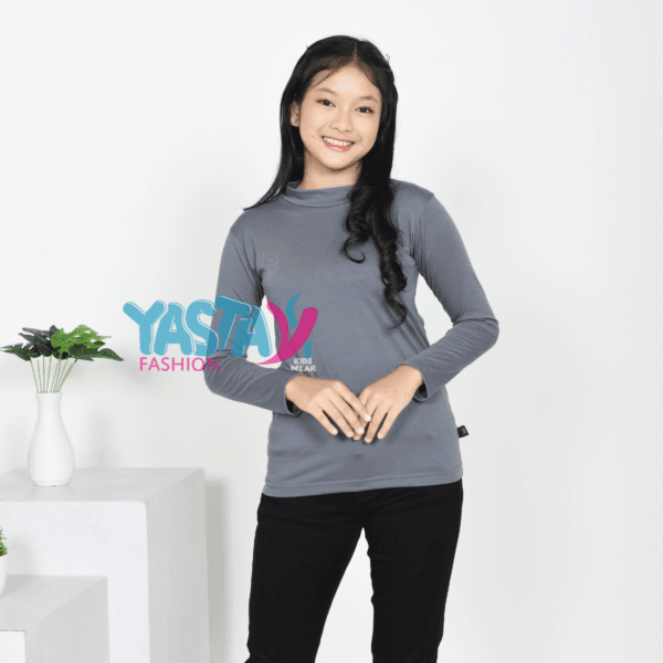 Baju Manset Lengan Panjang Anak Remaja Abu-abu Usia 10-15 Tahun – Yasta Fashion