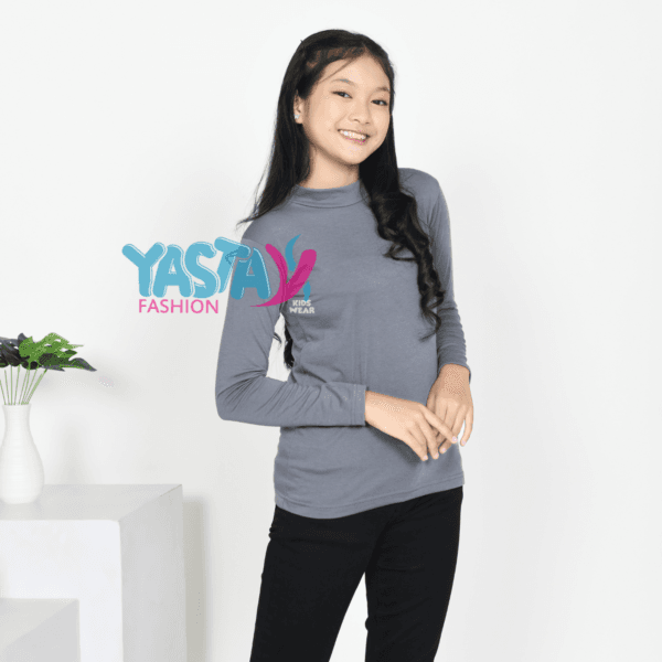 Baju Manset Lengan Panjang Anak Remaja Abu-abu Usia 10-15 Tahun – Yasta Fashion