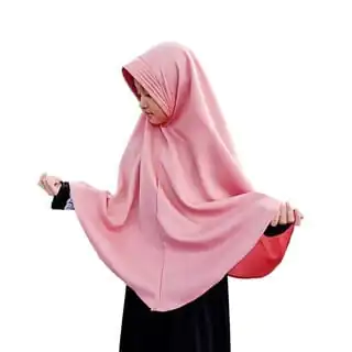 Kerudung Anak Syari Polos Maryam Pink Peach