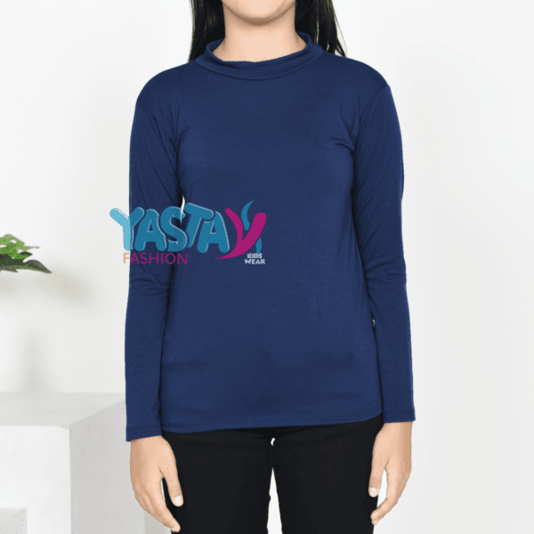 Manset Lengan Panjang Anak Remaja Warna Biru Navy Usia 10-15 Tahun - Yasta Fashion